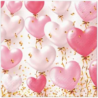 serwetki 3-war. heart baloons 33cmx33cm 20 szt.