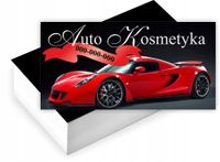 Wizytówki firmowe GOTOWY PROJEKT GRATIS 100 sztuk AUTO KOSMETYKA