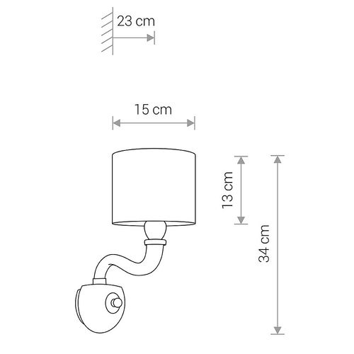 Abażurowa lampa ścienna Newport 8157 elegancki kinkiet biały na Arena.pl