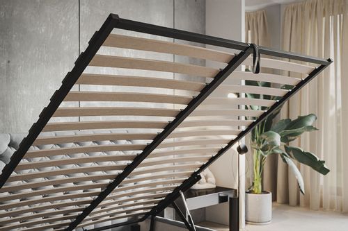 Łóżko Slim 8 tapicerowane 160x200 stelaż pojemnik na Arena.pl