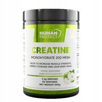 Human Protect CREATINE MONOHYDRATE 500g Kreatyna Monohydrat Jabłko