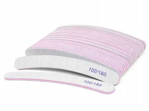 100 x PILNIK DO PAZNOKCI BANAN ZEBRA SZARY 100/180 na Arena.pl