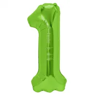 Balon foliowy Cyfra 1, 100cm, zielony XL