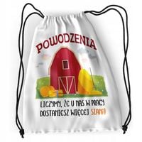 Plecak Powitanie W Pracy Sportowy Szkolny Worek Z Nadrukiem Ze Zdjęciem