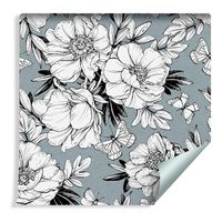 Tapeta Stylowe Kwiaty Piwonie Peonie Motyle do Salonu