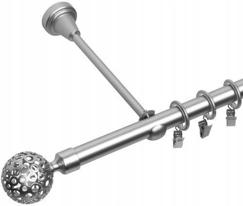 KARNISZ POJEDYNCZY 200 CM 19 MM CICHE KÓŁKA 3 KOLORY WYBÓR ZAKOŃCZEŃ na Arena.pl