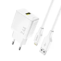 ładowarka sieciowa dudao a23leu 2.4a gan eu usb-a z kablem usb-a
