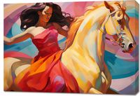 Obraz 100x70cm Taniec na Wietrznym Koniu