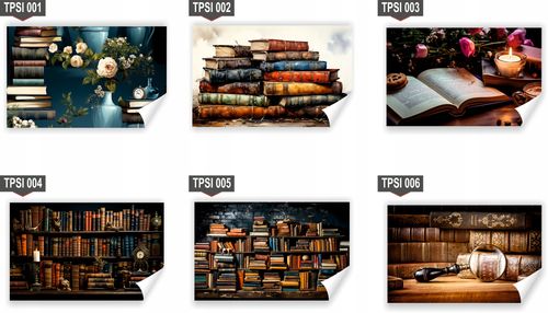 Fototapeta PREMIUM STRUKTURA ZMYWALANA Półka wypełniona starymi książkami na Arena.pl