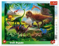 Puzzle dla dzieci kolorowa układanka z dinozaurami – Trefl 25 elementów