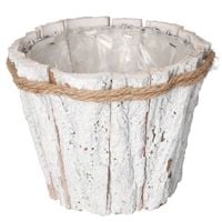 DONICZKA OSŁONKA DREWNIANA KORA BIAŁA 17CM