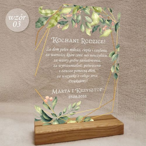 Podziękowanie ślubne dla rodziców dziadków na ślub na Arena.pl