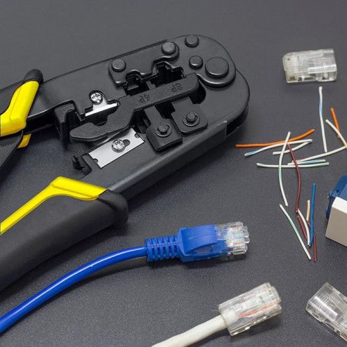 Qoltec Modułowa zaciskarka do cięcia i zaciskania kabli Ethernet 8P 6P na Arena.pl