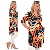 TUNIKA Z KIESZENIAMI DUŻE ROZMIARY POLSKI PRODUCENT SUKIENKA ELASTYCZNA