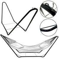 MOCNY STALOWY METALOWY STELAŻ NA HAMAK 300x75x105 CM 150KG SH100 CZARNY