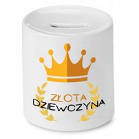 Skarbonka Dla Dziewczyny Złota Dziewczyna Prezent Z Nadrukiem Ze Zdjęciem