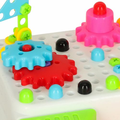 Klocki Konstrukcyjne Wkrętarka dla Dzieci Wiertarka Śrubki Zestaw XXL 181el na Arena.pl