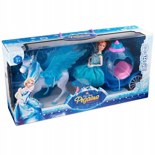 KARETA DLA LALKI Z PEGAZEM JEDNOROŻCEM I LALKĄ KAROCA LODOWA KRAINA na Arena.pl