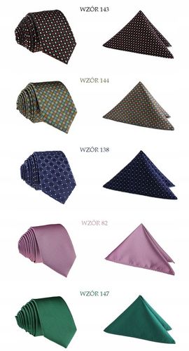 ZESTAW KOMPLET = KRAWAT i POSZETKA ( CHUSTECZKA ) na Arena.pl