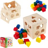 tg67020 sorter drewno drewniana kostka edukacyjna kształty figury