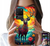 ETUI DO SAMSUNG GALAXY S20 Ultra - KOLOROWE WZORY JELEŃ ŁOŚ ZWIERZĘTA LEŚNE