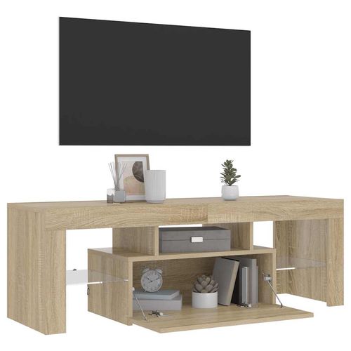 Szafka pod TV z oświetleniem LED, dąb sonoma, 120x35x40 cm na Arena.pl