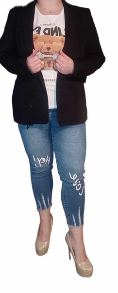 Spodnie jeansowe pluse size zdjęcie 4