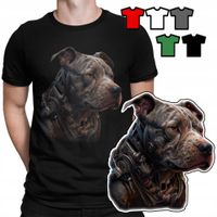 KOSZULKA T-SHIRT MĘSKI WZORY WYBÓR - ZE ZWIERZĘTAMI PIES PSY PITBULL - S
