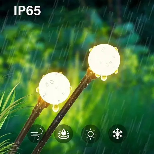 Lampki Ogrodowe Solarne Kulki Oświetlenie 4 Szt zdjęcie 13