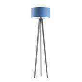 Lampa podłogowa MIAMI abażur niebieski stelaż popielaty