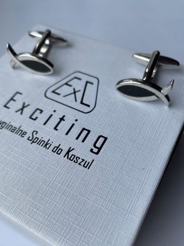 Męskie srebrne spinki do mankietów EXC Symbol Ryby Znak Ryby na Arena.pl