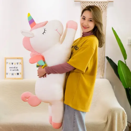 DUŻY JEDNOROŻEC UNICORN KUCYKI KONIKI MASKOTKA PLUSZOWA PLUSZAK MIŚ 80cm na Arena.pl