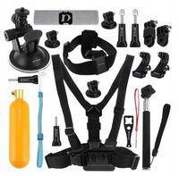 ZESTAW 20 UNIWERSALNYCH AKCESORIÓW PULUZ KAMER SPORTOWYCH DJI OSMO ACTION