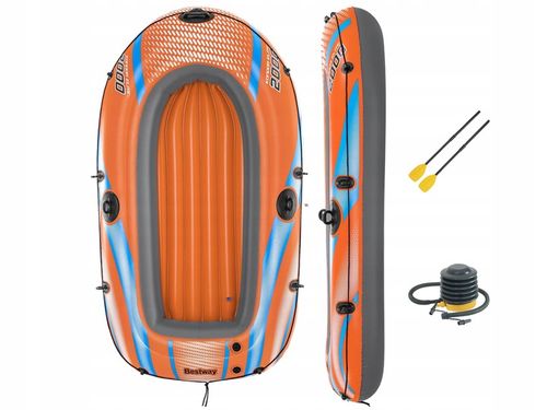 Ponton Dmuchany 2 Osobowy Kondor Elite 2000 + Pompka Wiosła Bestawy 61141 na Arena.pl