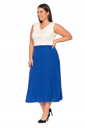 PLISOWANA SPÓDNICA DAMSKA ELEGANCKA MAXI DŁUGA BEZ WZORU MODNA MORAJ L/XL na Arena.pl