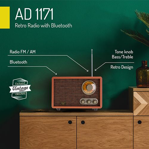 Emaga AD 1171 Retro Radio z Bluetooth na Arena.pl