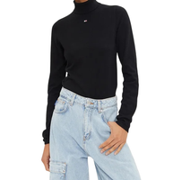 Tommy Jeans Golf Essential DW0DW19686 Czarny Regular Fit XXS