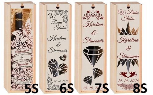 PUDEŁKO SKRZYNKA NA WINO GRAWER PREZENT ŚLUB PRIM na Arena.pl