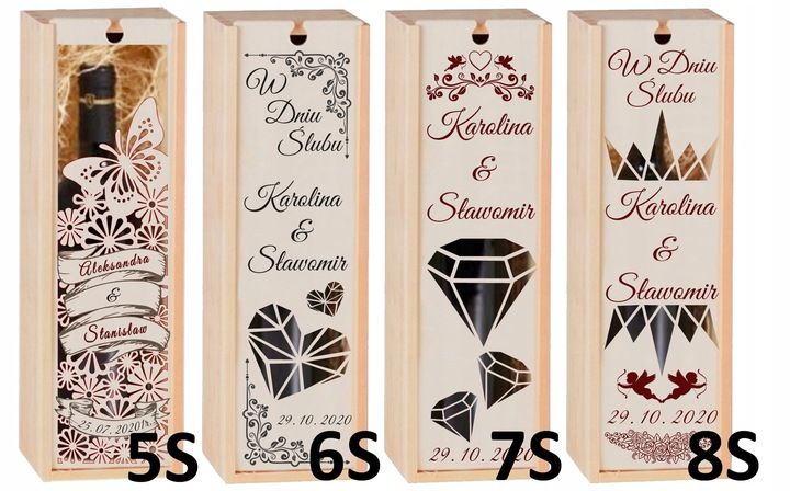 PUDEŁKO SKRZYNKA NA WINO GRAWER PREZENT ŚLUB PRIM zdjęcie 13