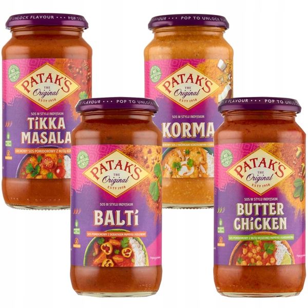 Patak's Mix Indyjskich Sosów 4 x 450g zdjęcie 1
