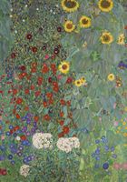 Plakat 70x100cm Farm Garden, Gustaw Klimt Vintage do Salonu
