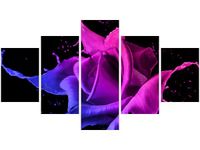 75CM 120 OBRAZ 5 ELEM RÓŻA FARB JAKUB BANAŚ ŚCIENNY DRUK