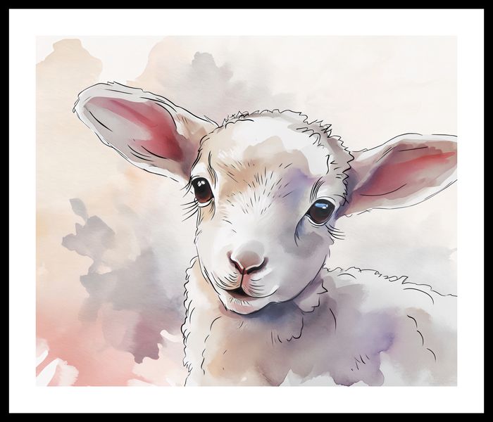 Plakat 60x50cm Mała Owieczka zdjęcie 3