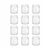 Słoik pojemnik szklany bezbarwny do zalewu świec 120ml zestaw 12 sztuk