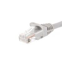 Patchcord RJ45, Netrack osłonka zalewana, kat. 5e UTP, 0,5m szary