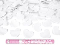 Tuba z sercami, biały, 60cm