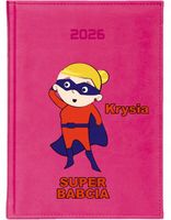 KALENDARZ A6 2026 TYGODNNIOWY PLANER NA DZIEŃ BABCI PERSONALIZOWANY PREZENT