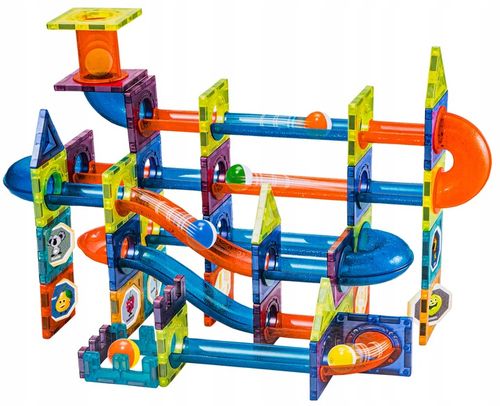KONSTRUKCYJNE KLOCKI MAGNETYCZNE dla dzieci KULODROM TOR dla KULEK 188 el na Arena.pl