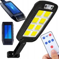 LAMPA SOLARNA LED 600W Z CZUJNIKIEM RUCHU I ZMIERZCHU ZEWNĘTRZNA + PILOT XL