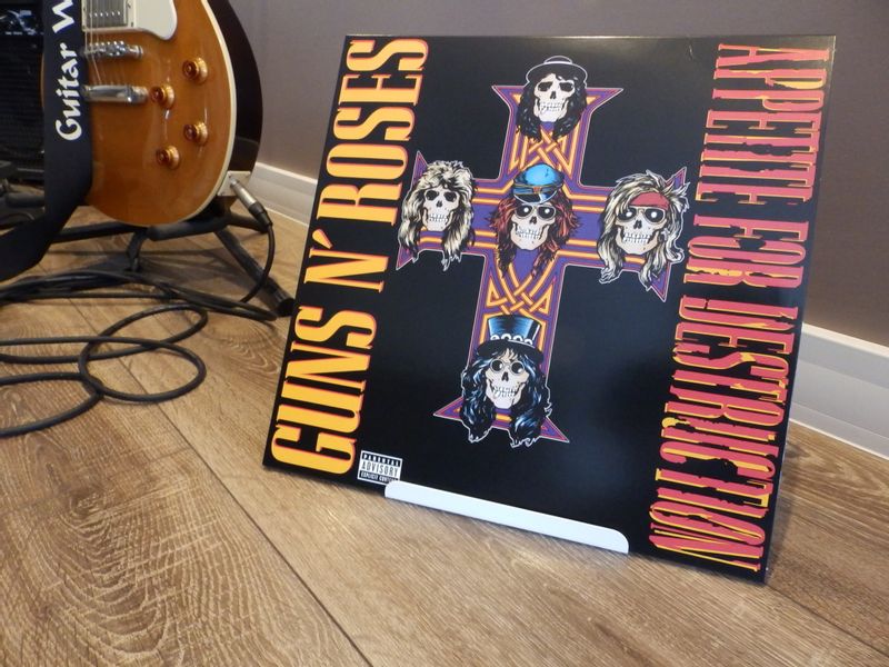 Metalowy stojak loft ekspozytor na winyle książki tablet telefon czarny zdjęcie 9